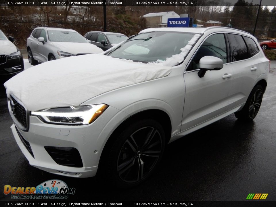 2019 Volvo XC60 T5 AWD R-Design Crystal White Metallic / Charcoal Photo #5