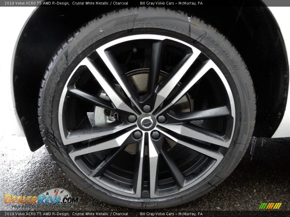 2019 Volvo XC60 T5 AWD R-Design Crystal White Metallic / Charcoal Photo #6