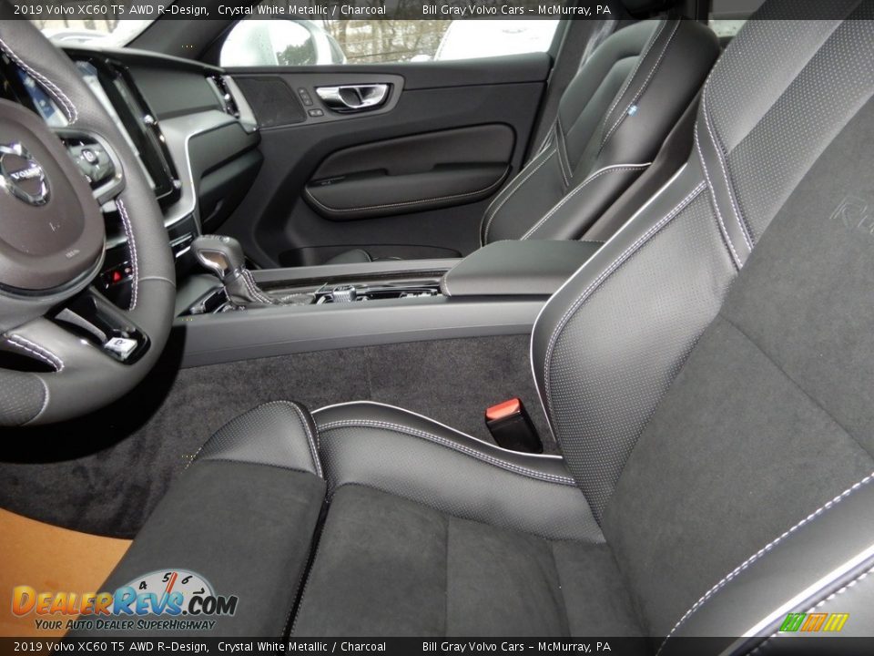 2019 Volvo XC60 T5 AWD R-Design Crystal White Metallic / Charcoal Photo #7