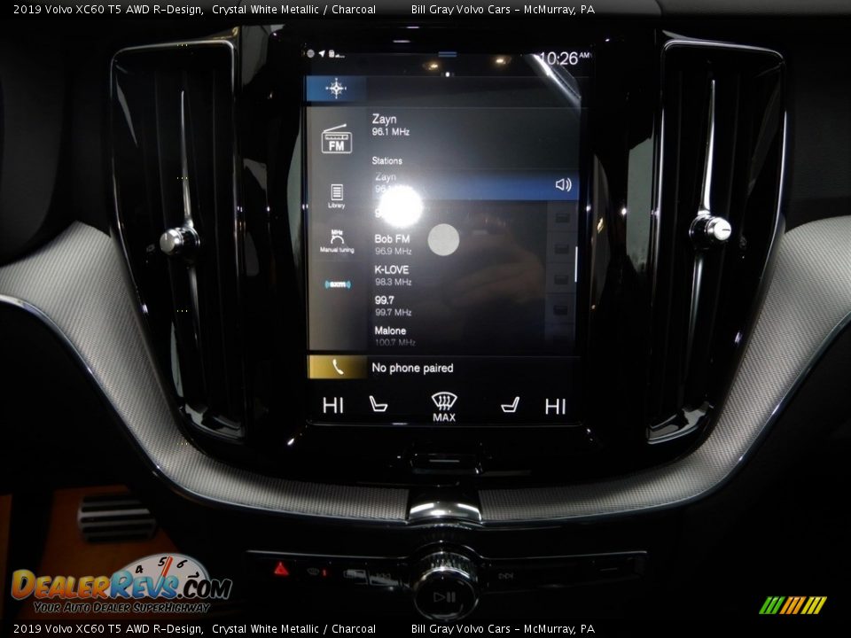 2019 Volvo XC60 T5 AWD R-Design Crystal White Metallic / Charcoal Photo #15