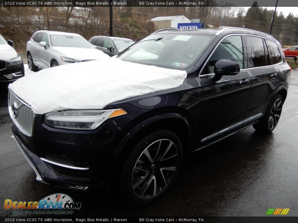 2019 Volvo XC90 T6 AWD Inscription Magic Blue Metallic / Maroon Photo #5