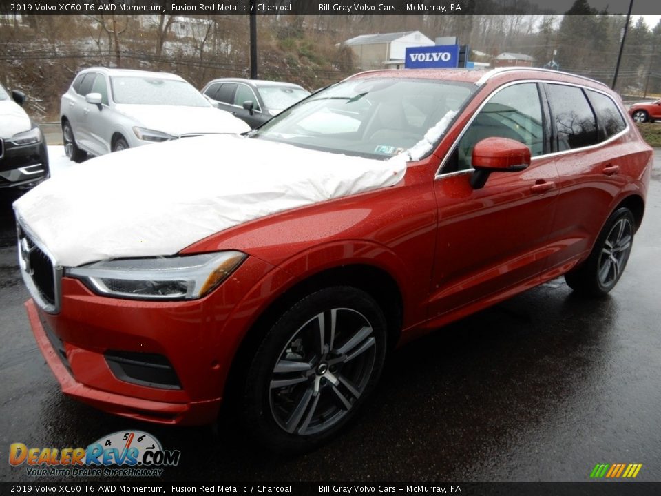 2019 Volvo XC60 T6 AWD Momentum Fusion Red Metallic / Charcoal Photo #5