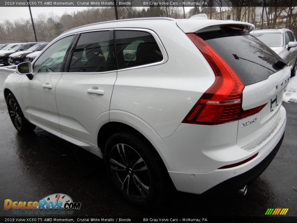 2019 Volvo XC60 T5 AWD Momentum Crystal White Metallic / Blonde Photo #4