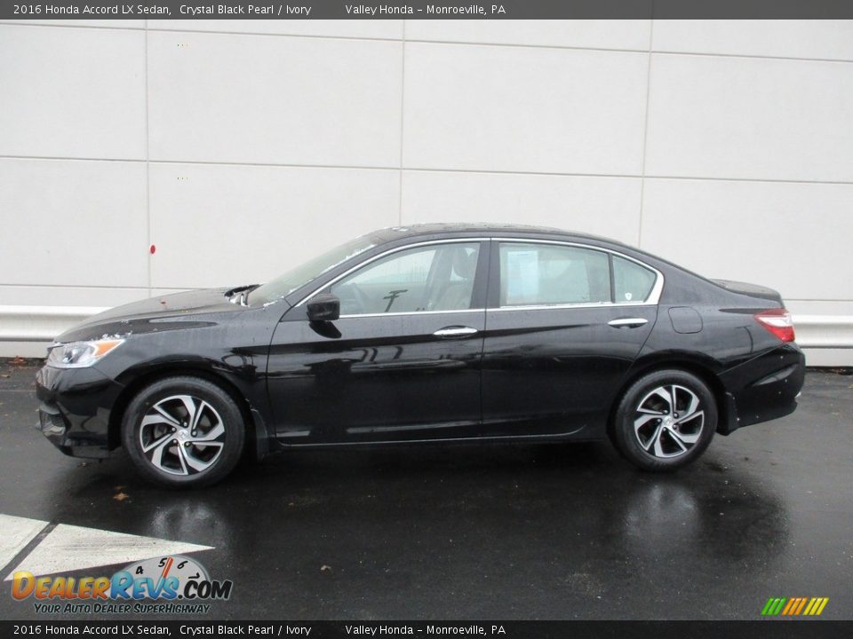 2016 Honda Accord LX Sedan Crystal Black Pearl / Ivory Photo #2