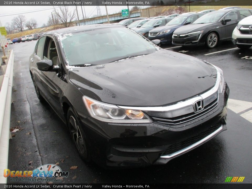 2016 Honda Accord LX Sedan Crystal Black Pearl / Ivory Photo #6