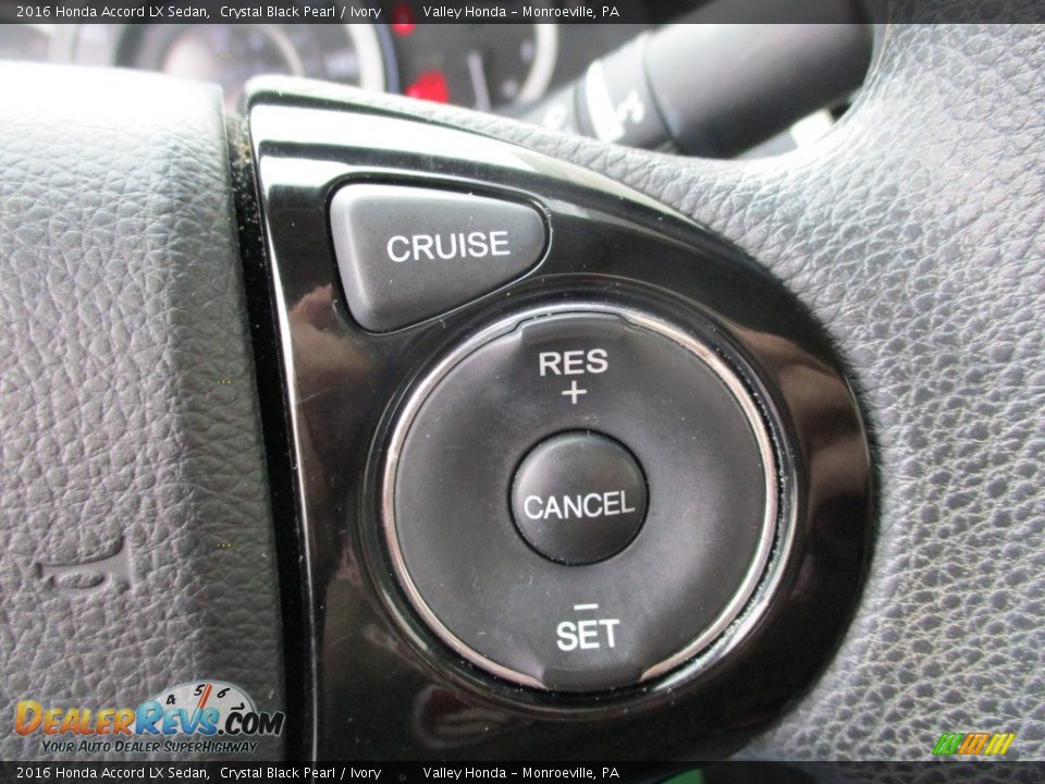 2016 Honda Accord LX Sedan Crystal Black Pearl / Ivory Photo #16