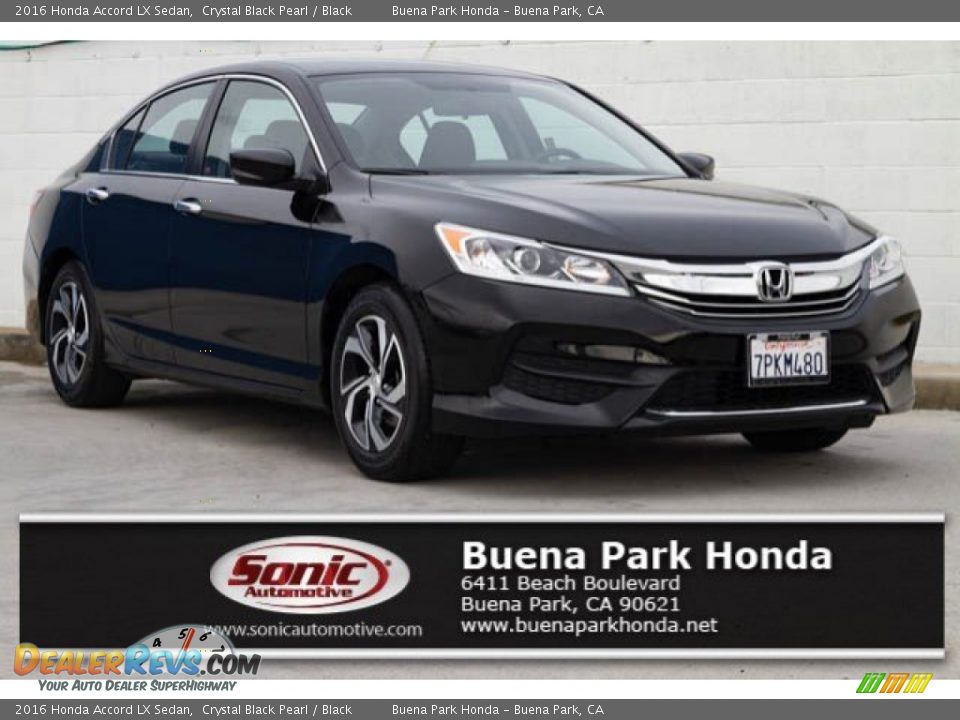 2016 Honda Accord LX Sedan Crystal Black Pearl / Black Photo #1