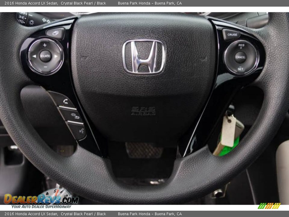 2016 Honda Accord LX Sedan Crystal Black Pearl / Black Photo #14