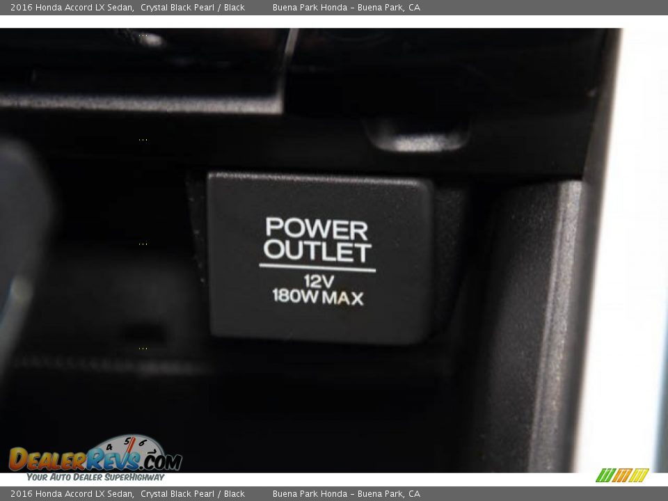 2016 Honda Accord LX Sedan Crystal Black Pearl / Black Photo #15