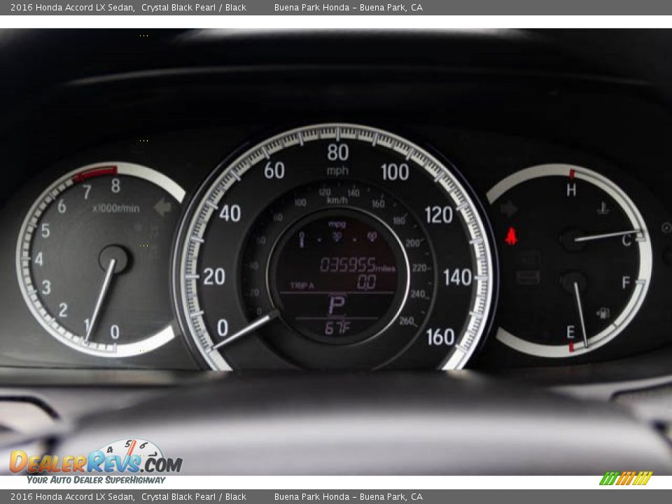 2016 Honda Accord LX Sedan Crystal Black Pearl / Black Photo #25