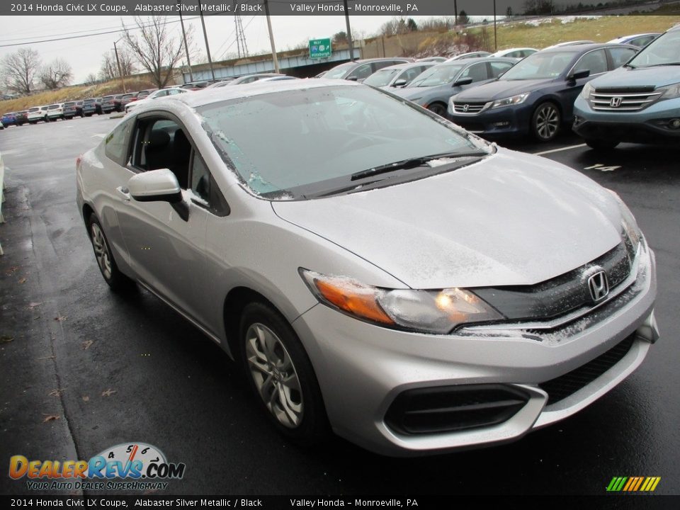 2014 Honda Civic LX Coupe Alabaster Silver Metallic / Black Photo #6