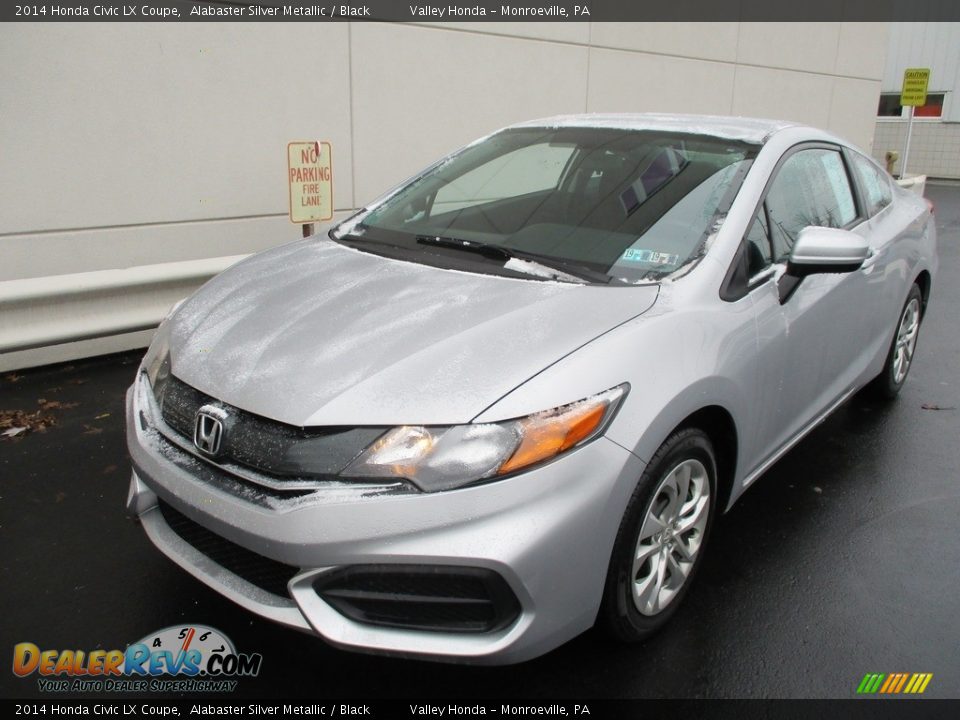 2014 Honda Civic LX Coupe Alabaster Silver Metallic / Black Photo #8