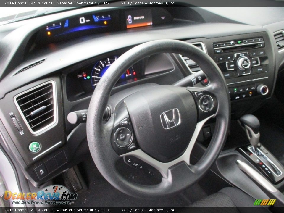 2014 Honda Civic LX Coupe Alabaster Silver Metallic / Black Photo #12