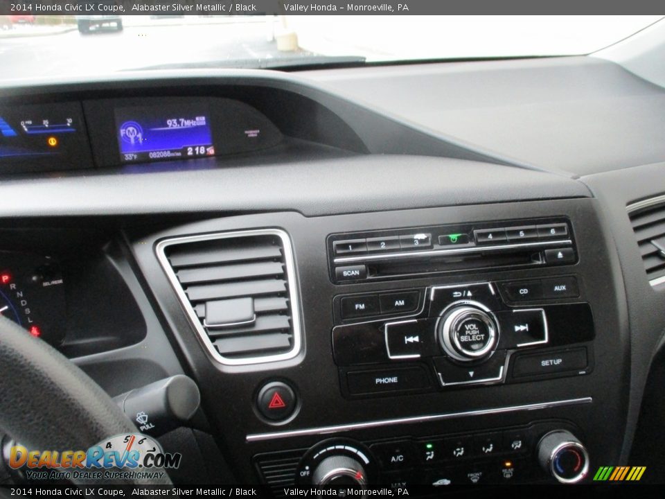2014 Honda Civic LX Coupe Alabaster Silver Metallic / Black Photo #14