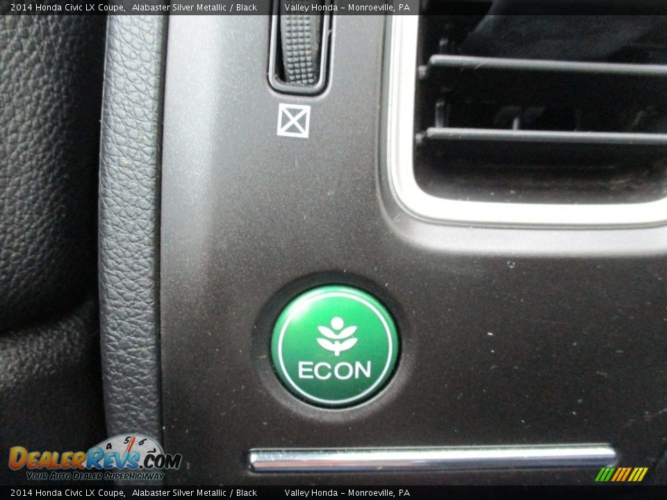 2014 Honda Civic LX Coupe Alabaster Silver Metallic / Black Photo #15