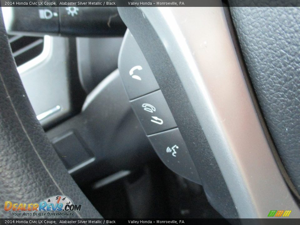 2014 Honda Civic LX Coupe Alabaster Silver Metallic / Black Photo #16