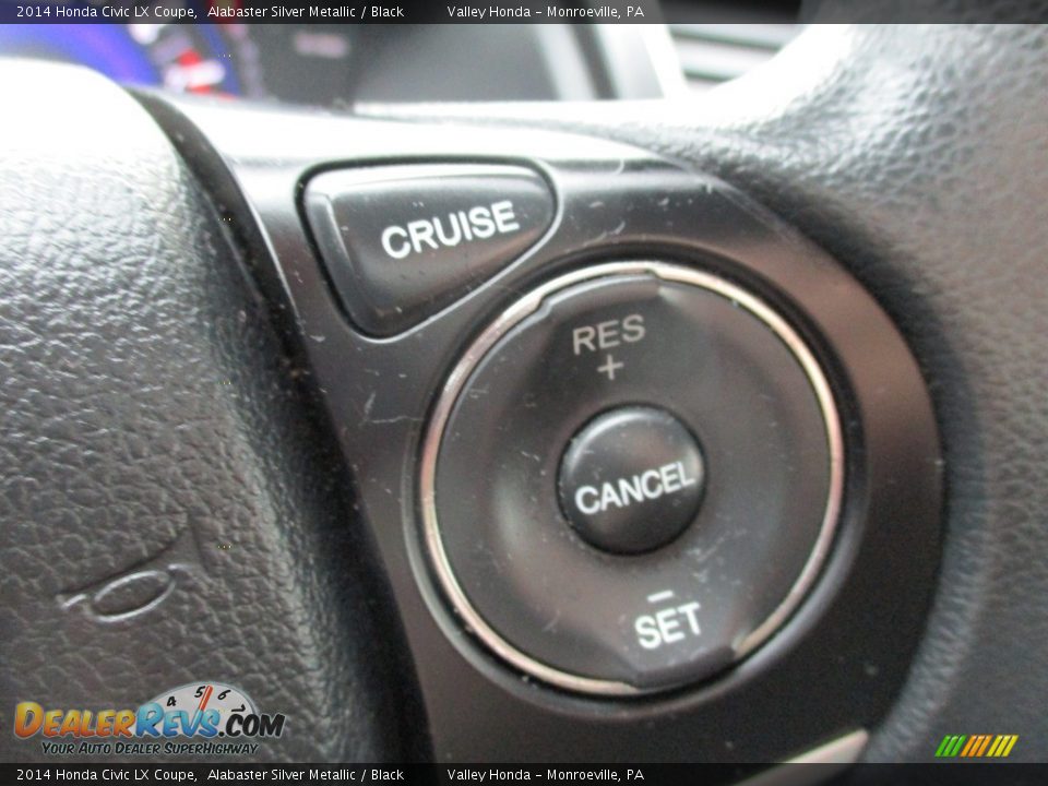 2014 Honda Civic LX Coupe Alabaster Silver Metallic / Black Photo #17