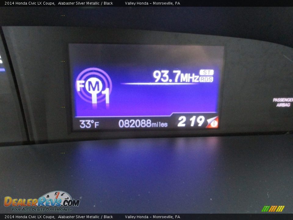2014 Honda Civic LX Coupe Alabaster Silver Metallic / Black Photo #20