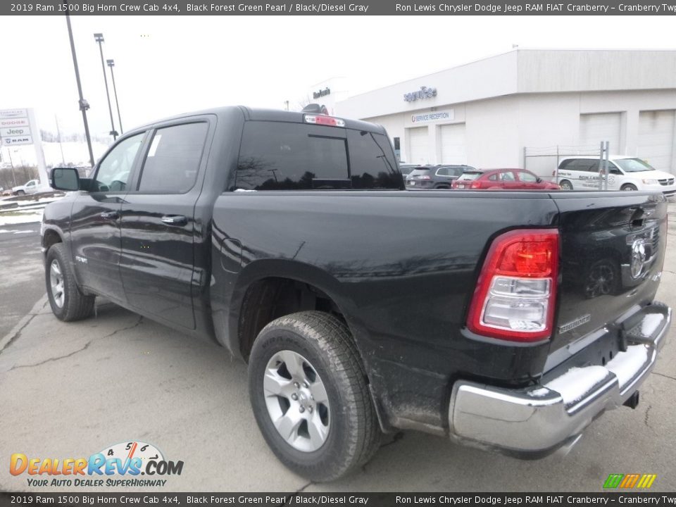 2019 Ram 1500 Big Horn Crew Cab 4x4 Black Forest Green Pearl / Black/Diesel Gray Photo #3