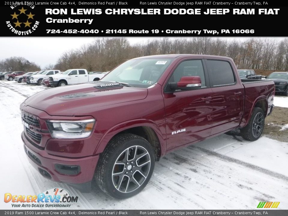 2019 Ram 1500 Laramie Crew Cab 4x4 Delmonico Red Pearl / Black Photo #1
