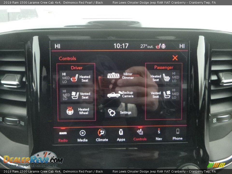 2019 Ram 1500 Laramie Crew Cab 4x4 Delmonico Red Pearl / Black Photo #17
