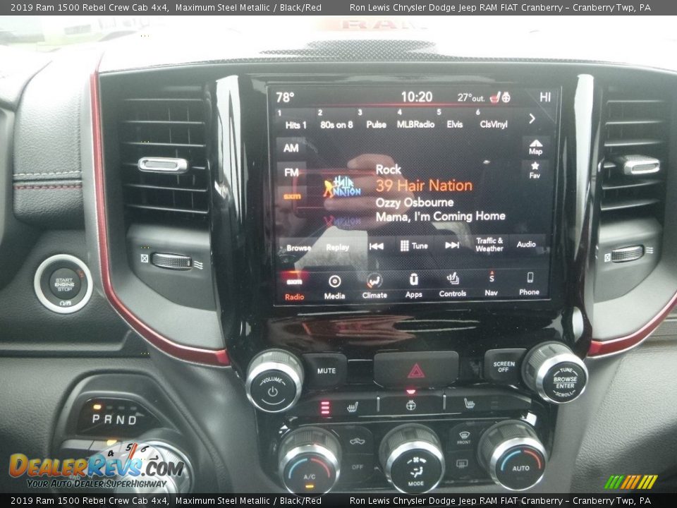 2019 Ram 1500 Rebel Crew Cab 4x4 Maximum Steel Metallic / Black/Red Photo #16