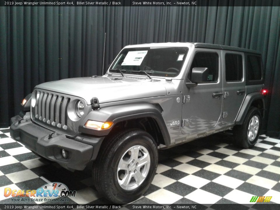 2019 Jeep Wrangler Unlimited Sport 4x4 Billet Silver Metallic / Black Photo #2