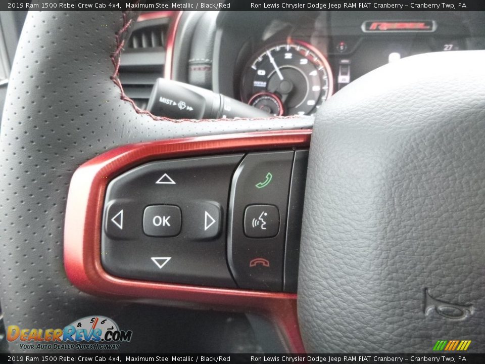 2019 Ram 1500 Rebel Crew Cab 4x4 Steering Wheel Photo #20