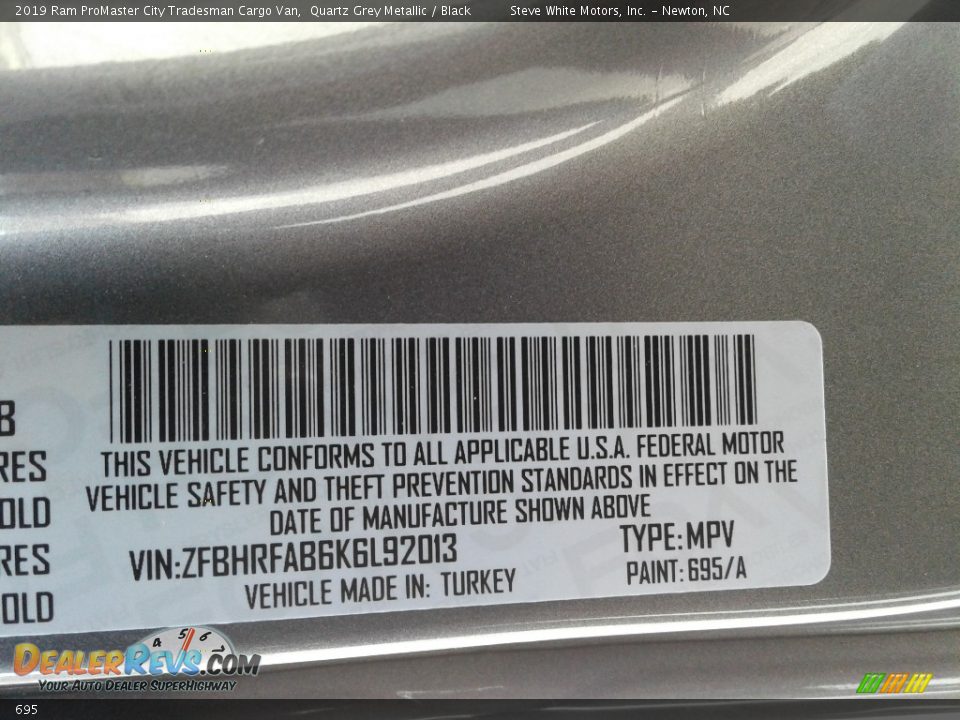 Ram Color Code 695 Quartz Grey Metallic