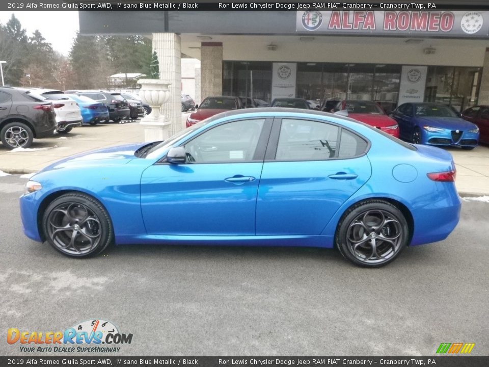 2019 Alfa Romeo Giulia Sport AWD Misano Blue Metallic / Black Photo #4