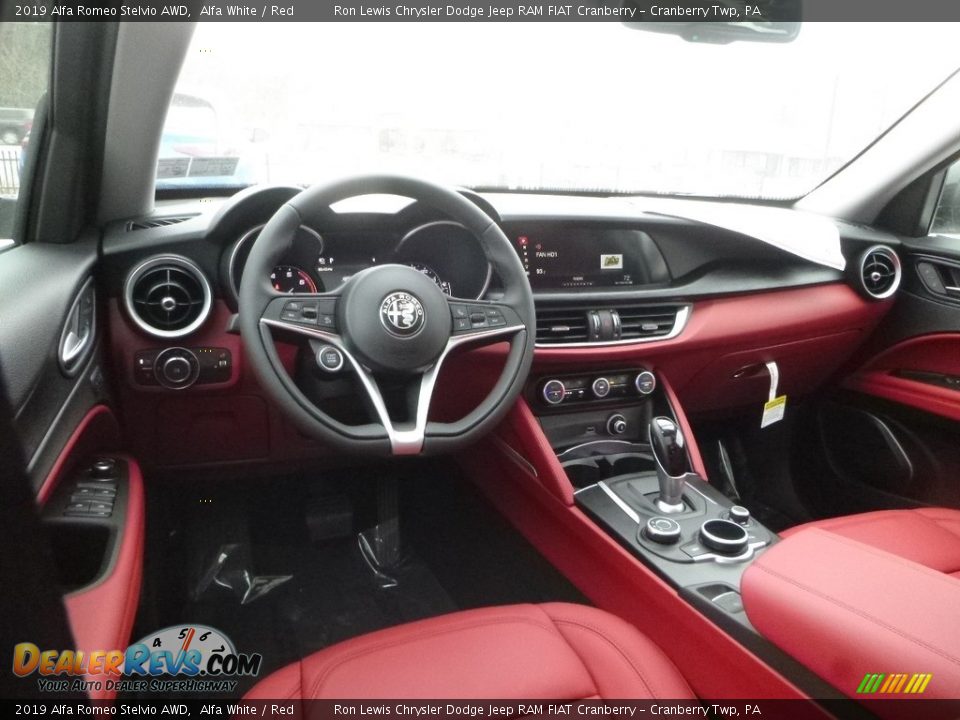 Red Interior - 2019 Alfa Romeo Stelvio AWD Photo #18
