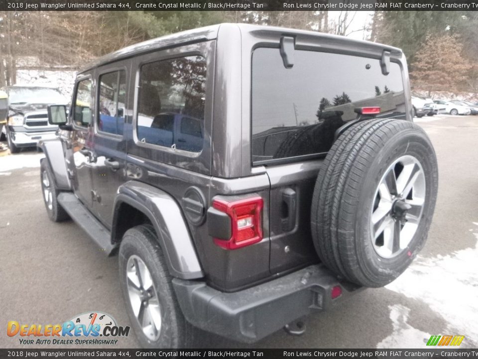 2018 Jeep Wrangler Unlimited Sahara 4x4 Granite Crystal Metallic / Black/Heritage Tan Photo #4