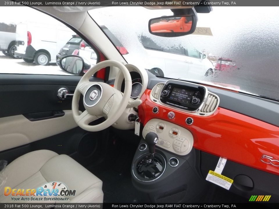 Ivory (Avorio) Interior - 2018 Fiat 500 Lounge Photo #10