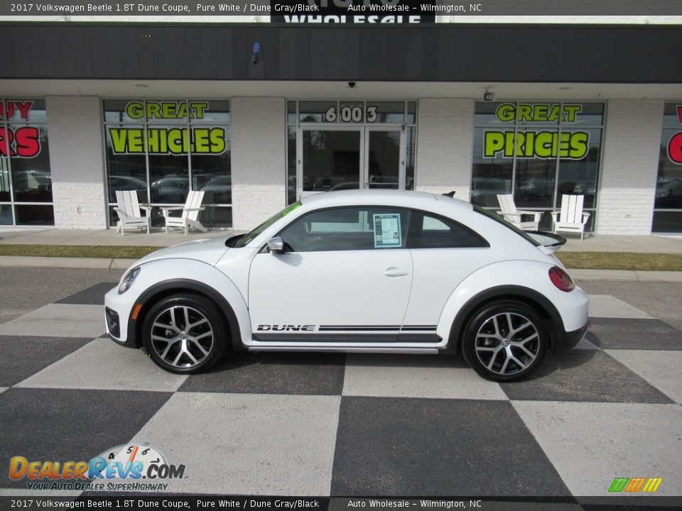2017 Volkswagen Beetle 1.8T Dune Coupe Pure White / Dune Gray/Black Photo #1