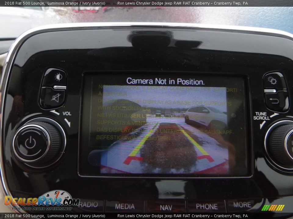 2018 Fiat 500 Lounge Luminosa Orange / Ivory (Avorio) Photo #17