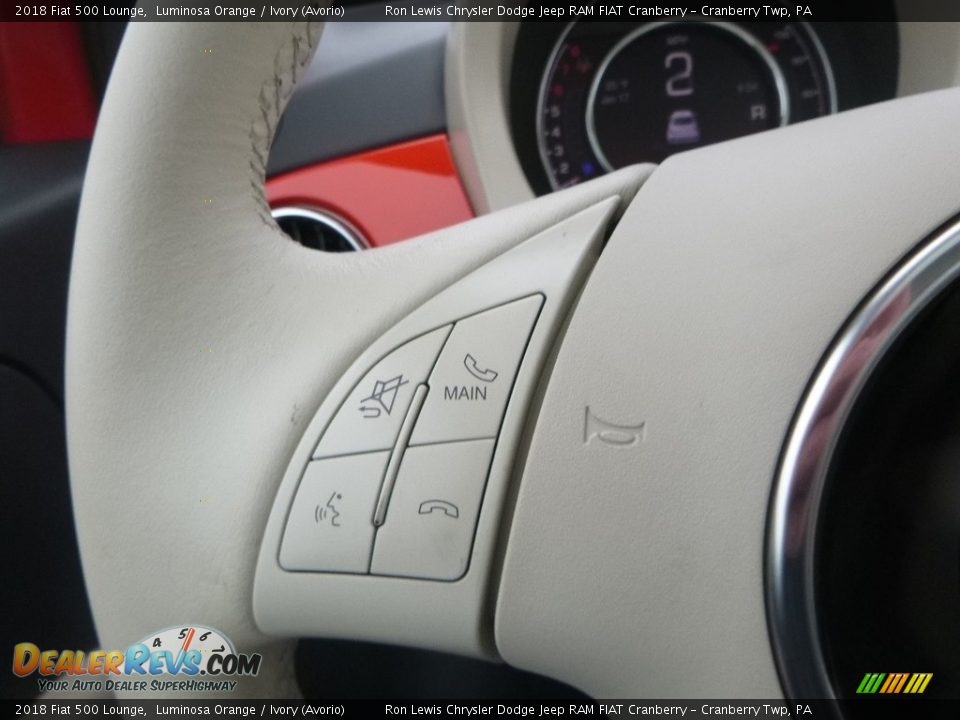 2018 Fiat 500 Lounge Steering Wheel Photo #20