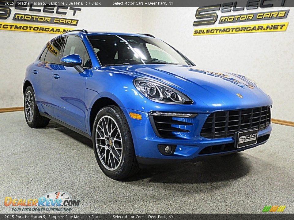 2015 Porsche Macan S Sapphire Blue Metallic / Black Photo #3