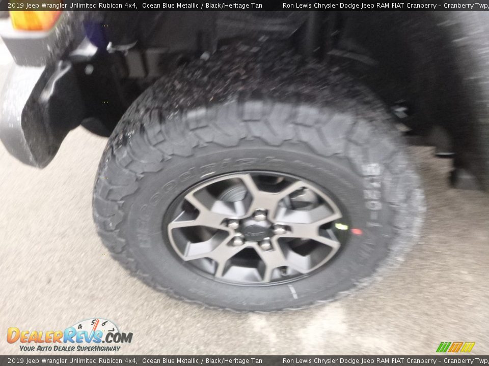 2019 Jeep Wrangler Unlimited Rubicon 4x4 Ocean Blue Metallic / Black/Heritage Tan Photo #2