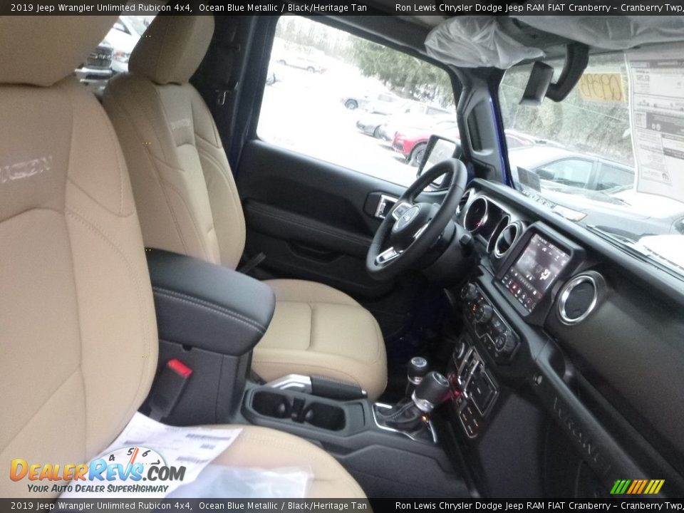 2019 Jeep Wrangler Unlimited Rubicon 4x4 Ocean Blue Metallic / Black/Heritage Tan Photo #11