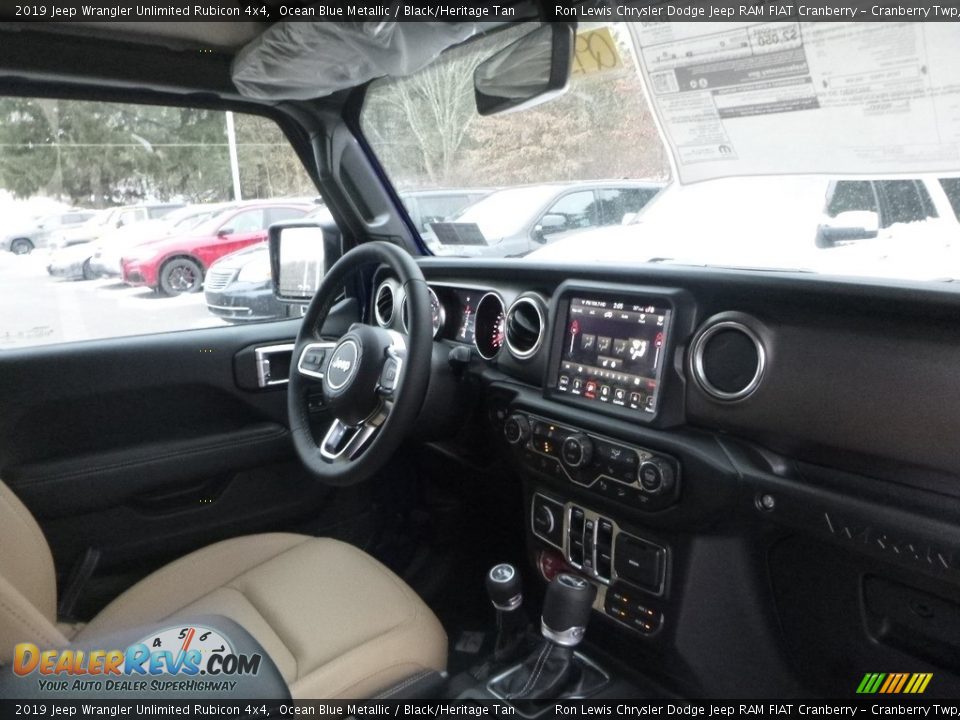 2019 Jeep Wrangler Unlimited Rubicon 4x4 Ocean Blue Metallic / Black/Heritage Tan Photo #12