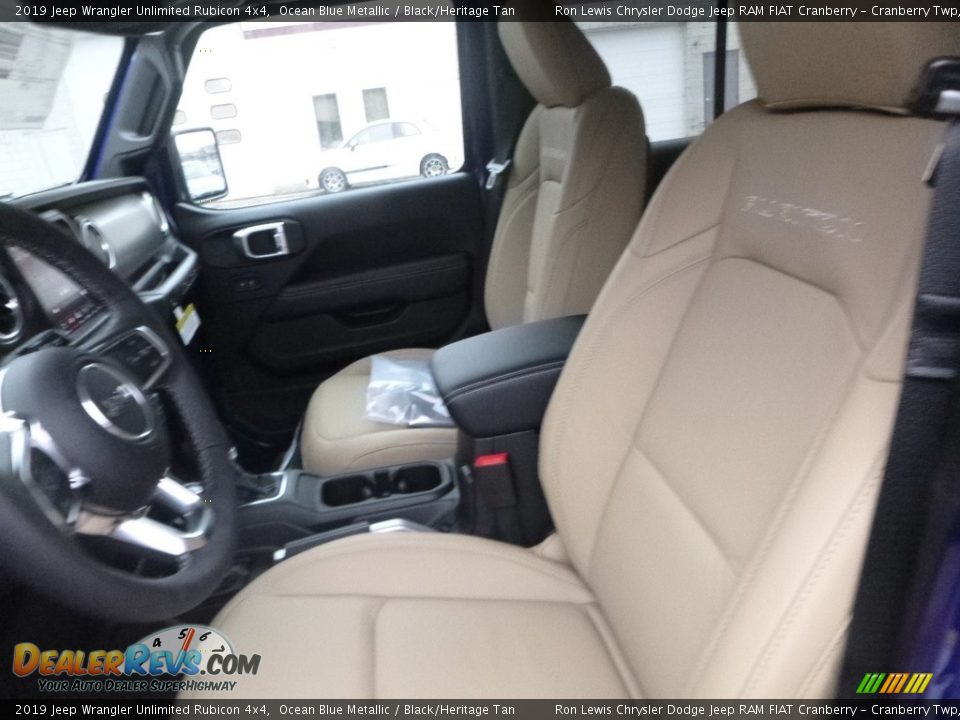 2019 Jeep Wrangler Unlimited Rubicon 4x4 Ocean Blue Metallic / Black/Heritage Tan Photo #13
