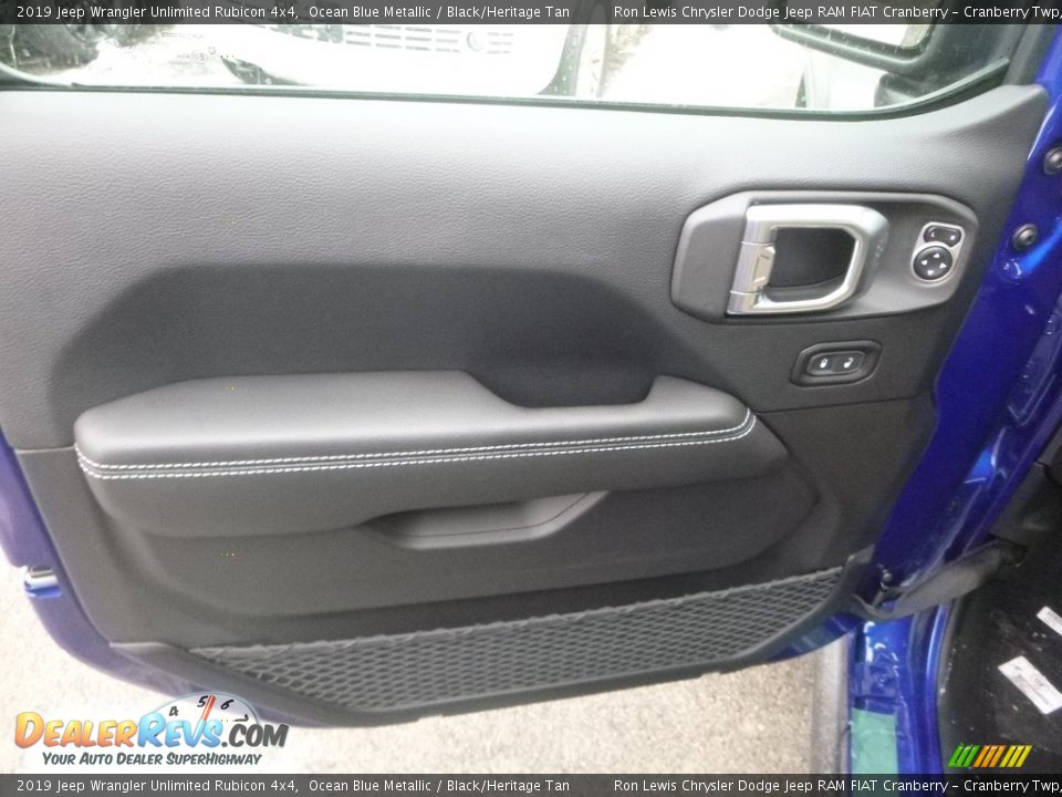 2019 Jeep Wrangler Unlimited Rubicon 4x4 Ocean Blue Metallic / Black/Heritage Tan Photo #14