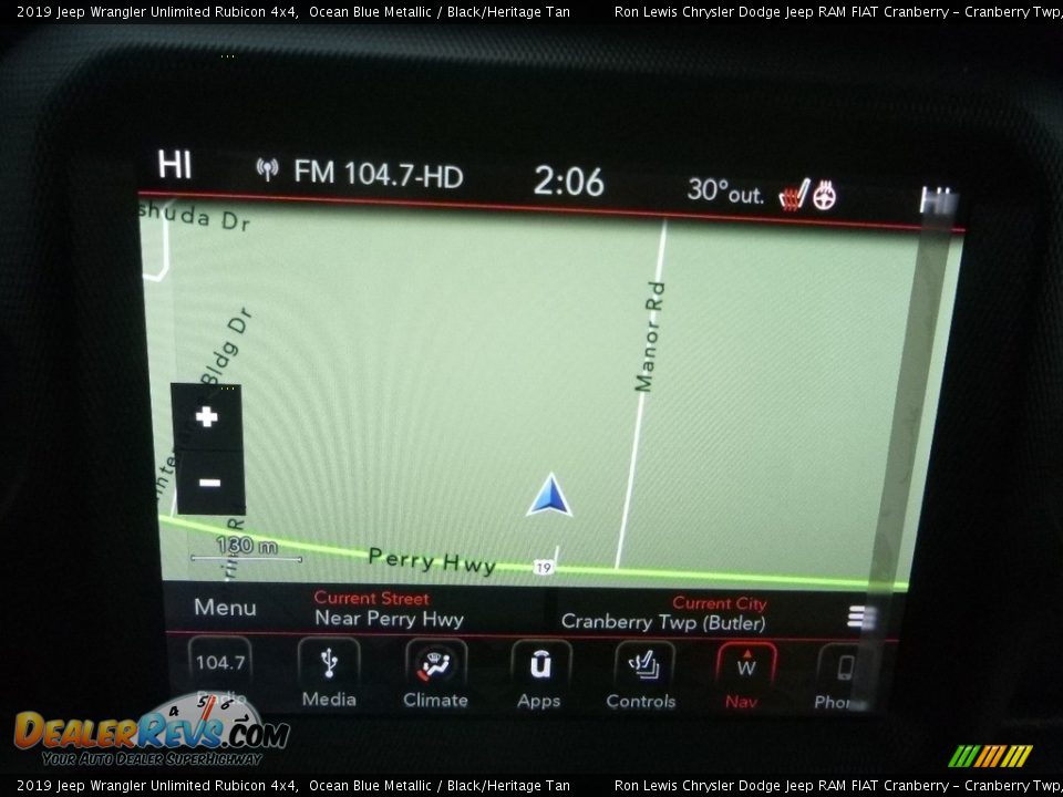 2019 Jeep Wrangler Unlimited Rubicon 4x4 Ocean Blue Metallic / Black/Heritage Tan Photo #17