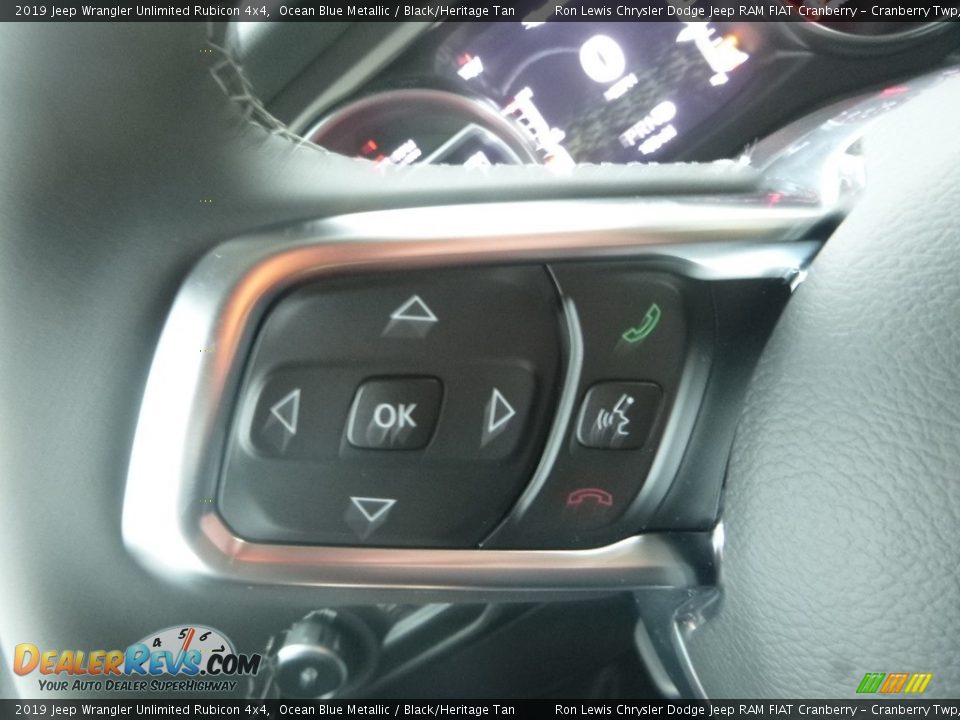 2019 Jeep Wrangler Unlimited Rubicon 4x4 Ocean Blue Metallic / Black/Heritage Tan Photo #20