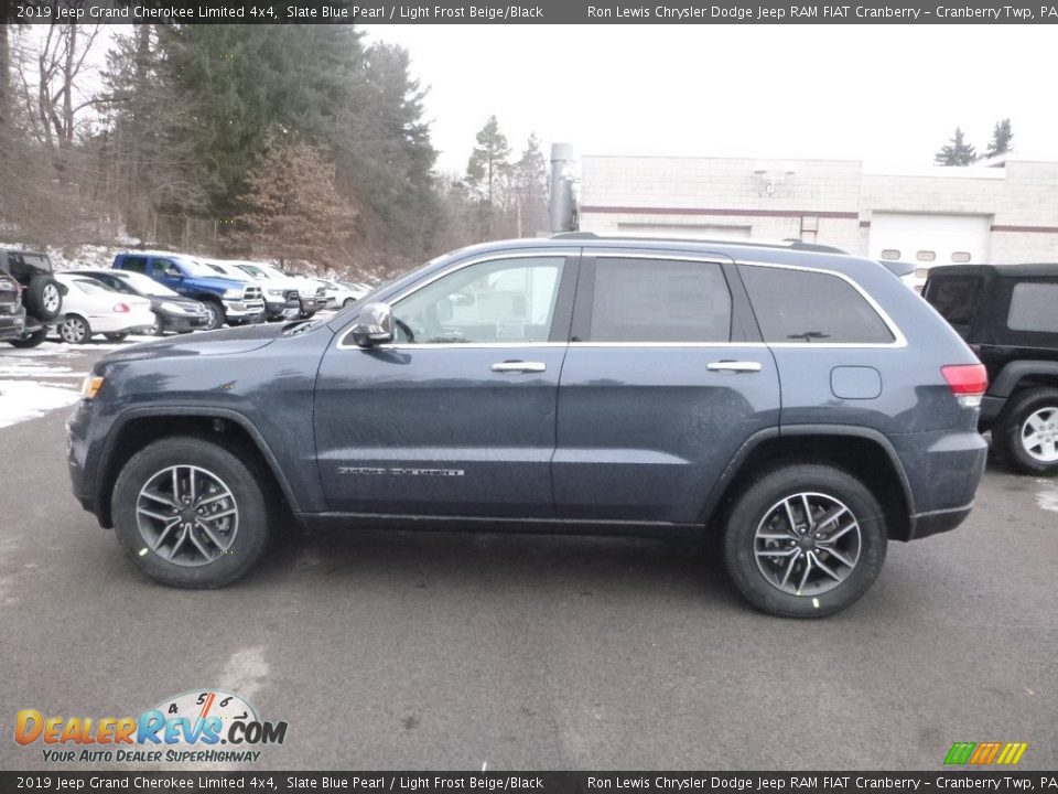 2019 Jeep Grand Cherokee Limited 4x4 Slate Blue Pearl / Light Frost Beige/Black Photo #3