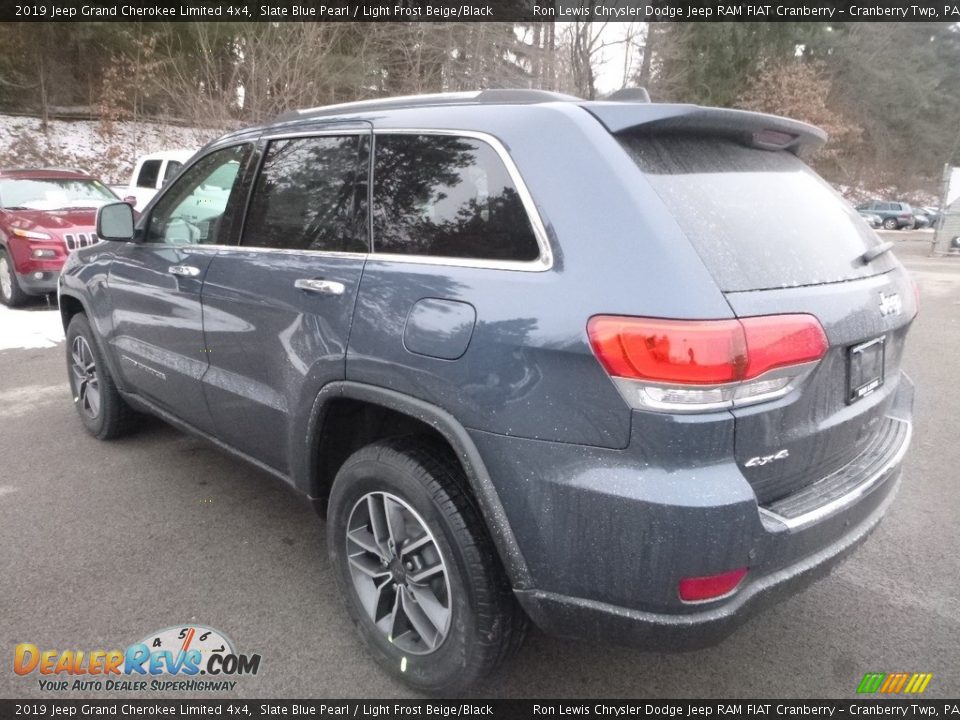 2019 Jeep Grand Cherokee Limited 4x4 Slate Blue Pearl / Light Frost Beige/Black Photo #4