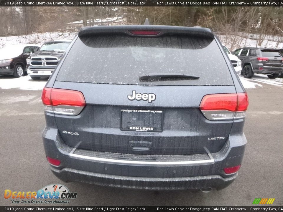 2019 Jeep Grand Cherokee Limited 4x4 Slate Blue Pearl / Light Frost Beige/Black Photo #5