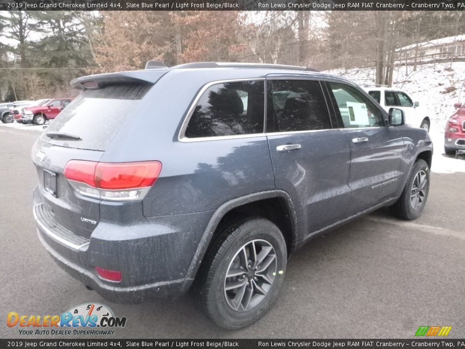 2019 Jeep Grand Cherokee Limited 4x4 Slate Blue Pearl / Light Frost Beige/Black Photo #6