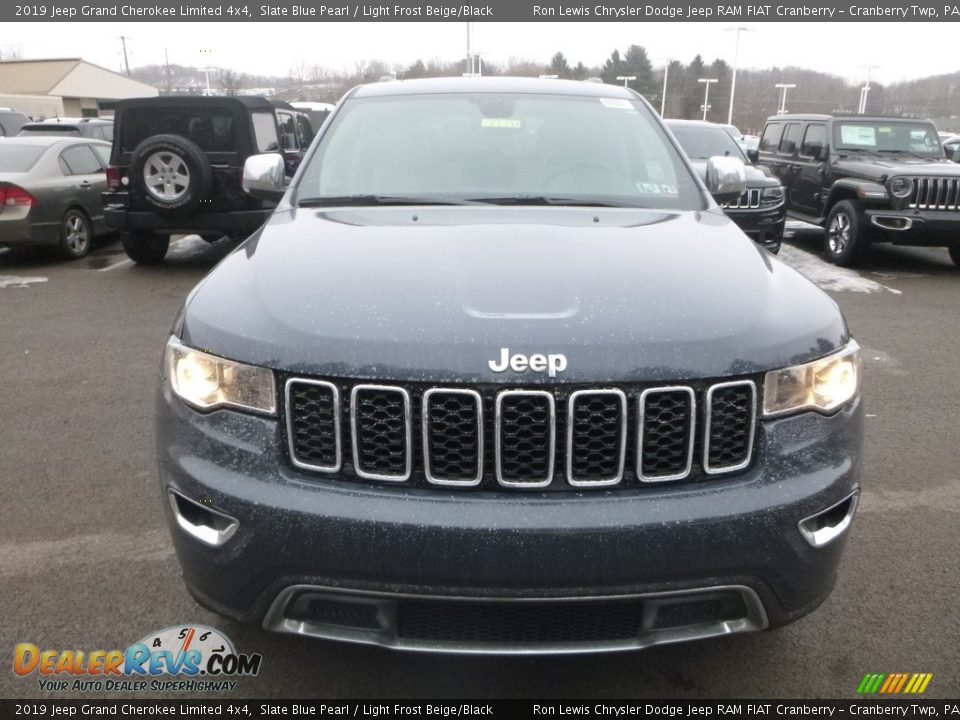 2019 Jeep Grand Cherokee Limited 4x4 Slate Blue Pearl / Light Frost Beige/Black Photo #9