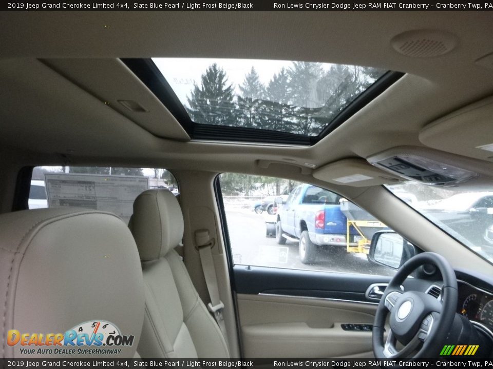 2019 Jeep Grand Cherokee Limited 4x4 Slate Blue Pearl / Light Frost Beige/Black Photo #13